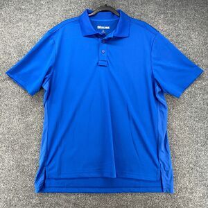 Blauer Polo Shirt Mens L Royal Short Sleeve Performance Career‎ Workwear Uniform